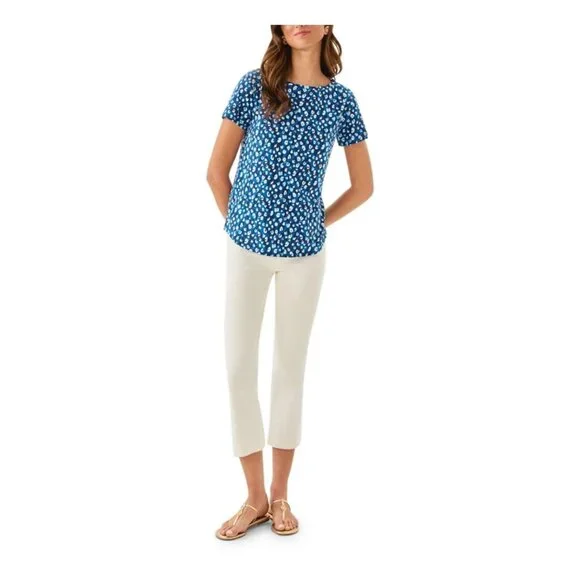 NWT Lilly Pulitzer Key West Top M Starlight Navy You’re An Animal - Picture 2 of 4